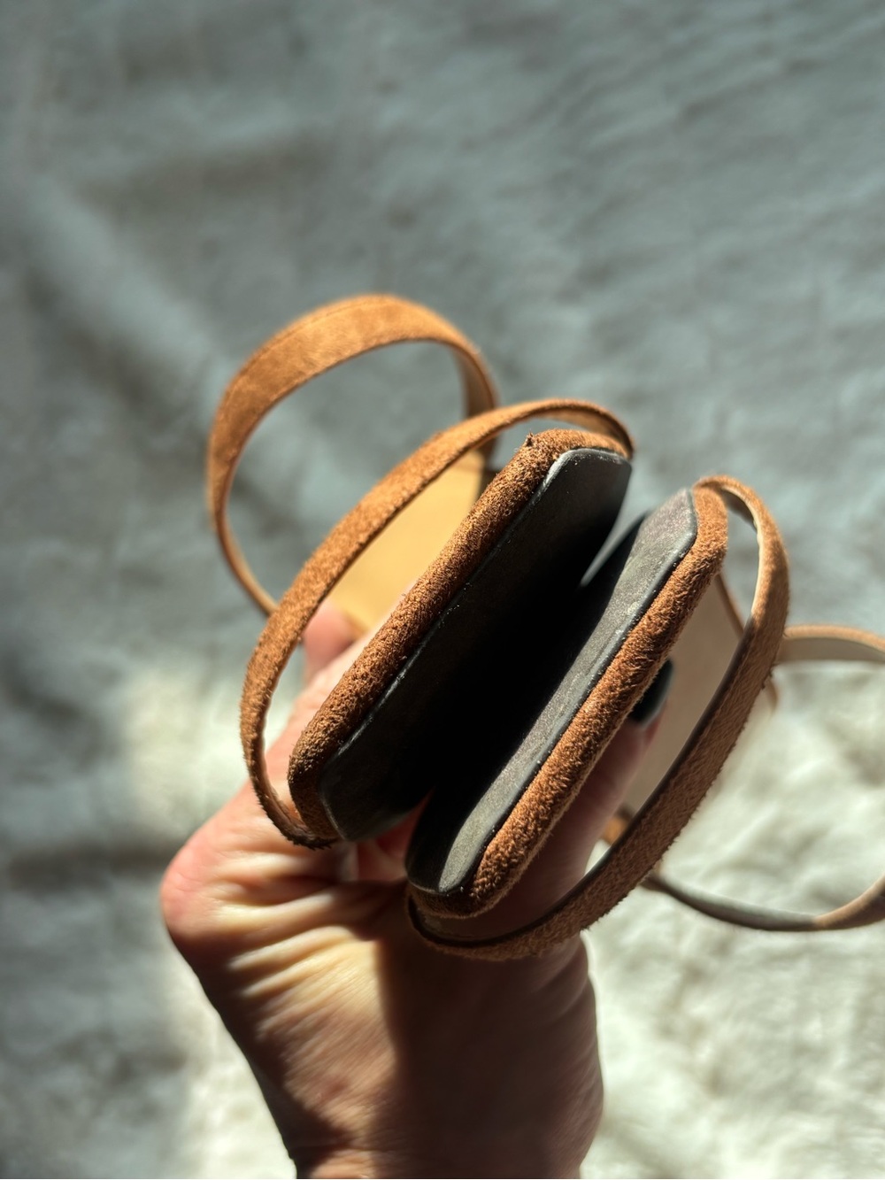 Banana Republic Brown Suede Double-Strap Block Heel Sandals - Picture 8 of 10